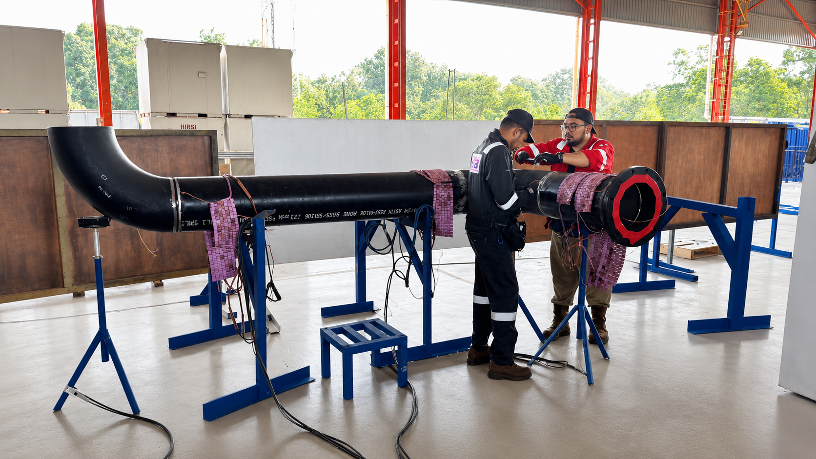 Fabricated piping assembly